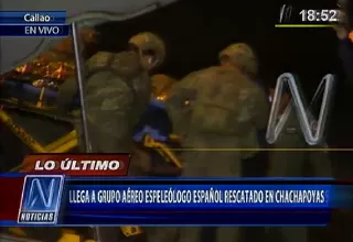 Espeleólogo español rescatado de cueva en Chachapoyas llegó a Lima