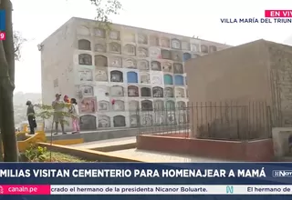 Familias visitan cementerio de 'Nueva Esperanza' en Villa María del Triunfo para homenajear a mamá