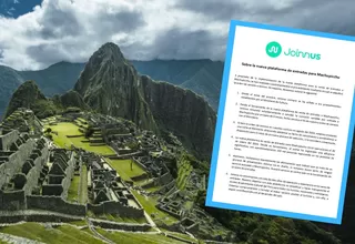 Machu Picchu: Joinnus pidió adelantar término de su contrato