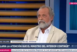 Ricardo Valdés: "Me llama la atención que el ministro del Interior continúe"
