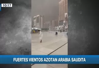 Fuertes vientos, lluvias y rayos azotaron Arabia Saudita 