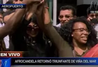 Afrocandela regresó de Viña del Mar: "Este triunfo es para los peruanos"