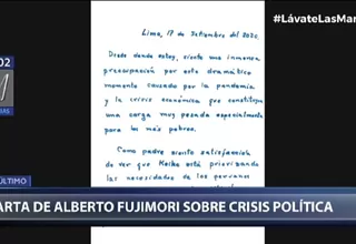 Alberto Fujimori mostró su preocupación por crisis económica y pandemia de COVID-19