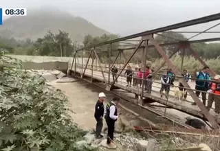 Alcalde de Chaclacayo exige mantenimiento de puente ante crecida del río Rímac