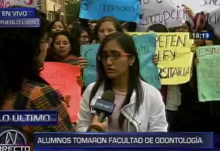 Alumnos tomaron facultad de Odontología de la universidad Villarreal