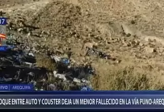 Choque entre un auto y una cúster dejó un fallecido en Arequipa