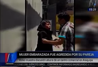 Arequipa: mujer embarazada fue agredida por su pareja en plena calle