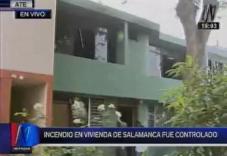 Ate: incendio reportado en Salamanca fue controlado y afectó dos viviendas