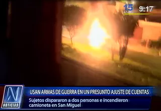 San Miguel: delincuentes lanzaron granada a camioneta e hirieron a ocupantes