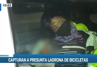 Barranco: Capturan a presunta ladrona de bicicletas