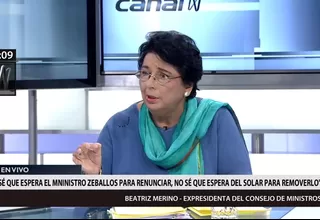 Beatriz Merino sobre Vicente Zeballos: "No sé qué espera para renunciar"