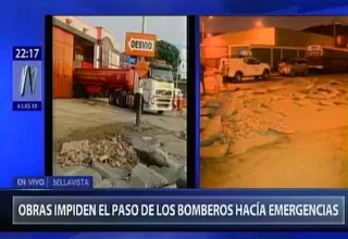 Bellavista: bomberos impedidos de atender emergencias porque municipio rompió pista