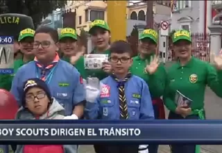 Santa Rosa de Lima: Boy Scouts dirigen el tránsito en la capital