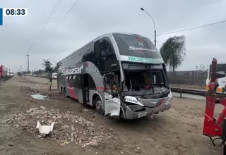 Bus interpovincial se despistó en carretera Ramiro Prialé