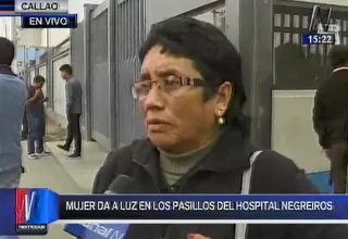 Callao: mujer dio a luz en pasillo del hospital Negreiros