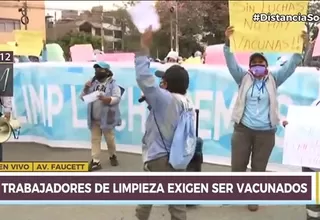 Callao: Trabajadores de limpieza exigen ser vacunados contra la COVID-19