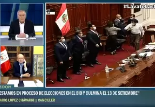 Canciller López Chávarri: Perú no ha definido su posición sobre las elecciones en el BID