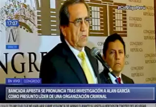 Del Castillo: Fiscalía investiga a Alan García en base a casos archivados
