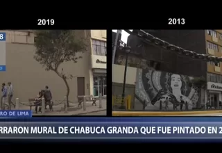 Cercado de Lima: borran pintura de Chabuca Granda de mural en Emancipación