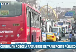 Cercado de Lima: Delincuentes asaltan a pasajeros de transporte público