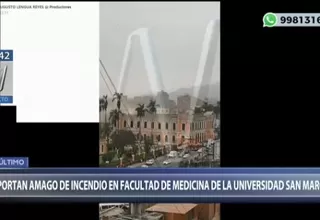 Cercado de Lima: reportan amago de incendio en Facultad de Medicina de la UNMSM