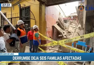 Cercado de Lima: Seis familias damnificadas tras derrumbe de quinta