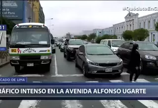 Cercado de Lima: Tráfico intenso se registra en la avenida Alfonso Ugarte