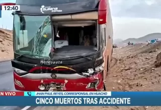 Cinco muertos dejó un accidente de tránsito en Huacho