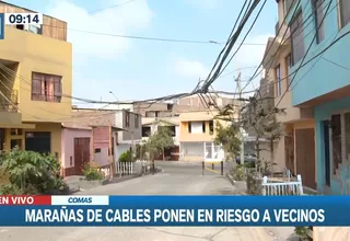 Comas: Cables descolgados ponen en peligro a vecinos y transeúntes