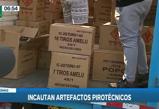 Comas: Policía decomisó más de dos toneladas de pirotécnicos en vivienda