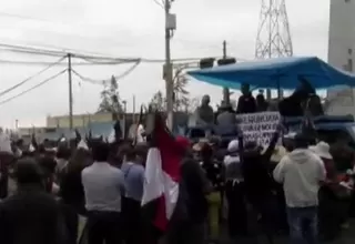 Comerciantes realizan manifestación en el Gobierno Regional de Arequipa