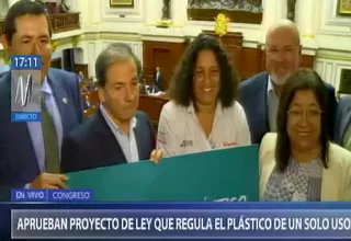 Pleno del Congreso aprobó proyecto de ley que regula el plástico de un solo uso