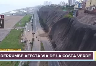 Costa Verde: tramo de la vía fue habilitado tras derrumbe