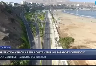 Costa Verde: Tránsito vehicular será restringido los sábados y domingos 