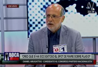 Daniel Abugattás: Favre cambió el tema crucial sobre supuesto plagio de Acuña