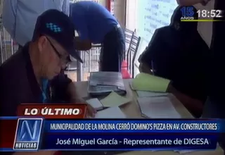 Digesa: Municipalidad de San Luis se negó a clausurar local de pizzería