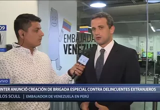 Embajador de Venezuela: “Esperamos que brigada contra delincuentes extranjeros no cause xenofobia”
