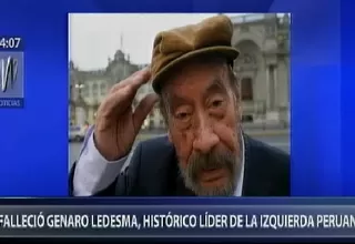 Falleció Genaro Ledesma, histórico líder de la izquierda peruana