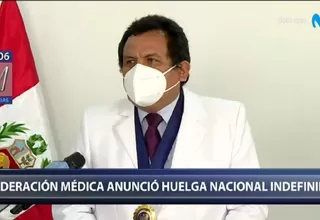 Federación Médica Peruana anuncia huelga nacional indefinida para enero de 2021
