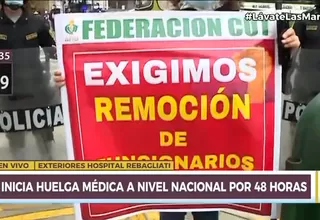 Federación médica realiza huelga de 48 horas por incumplimiento de aumento de presupuesto