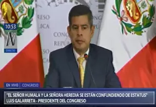 Galarreta: Ollanta Humala y Nadine Heredia están confundiéndose de estatus 
