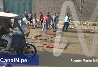 Huachipa: aniego dificultó el tránsito en avenida Carapongo