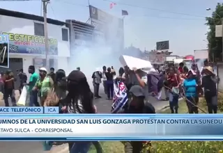 Ica: Alumnos de la Universidad San Luis Gonzaga bloquearon la Panamericana Sur