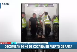Incautan casi 80 kilos de cocaína en un contenedor en Paita