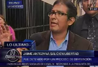 Jaime Antezana salió en libertad y anunció que seguirá investigando a exgobernador