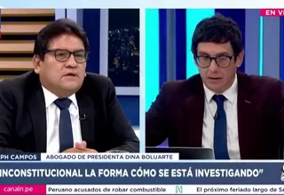 Joseph Campos: "Investigación contra presidenta es inconstitucional"