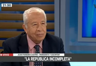 Juan Paredes Castro: "Nos falta crecimiento institucional y gobernabilidad"