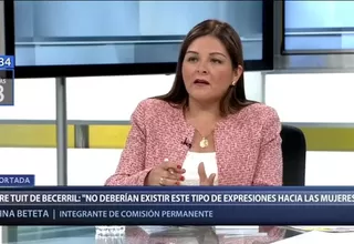 Karina Beteta sobre insultos de Héctor Becerril a Gloria Montenegro: "No comparto al 100 %"