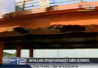 Contraloría instó a la MML a reparar daños de puentes Balta y Huánuco