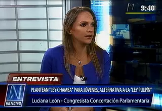 Luciana León plantea 'Ley Chamba': alternativa a la derogada 'Ley Pulpín'
